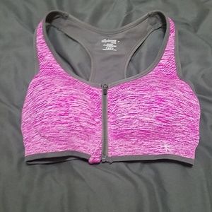 Zip up sports bra